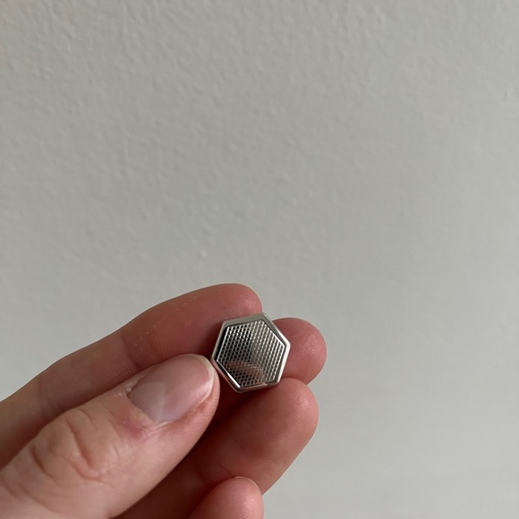 Vintage Swank Silver Button Toppers - Picture 5 of 6